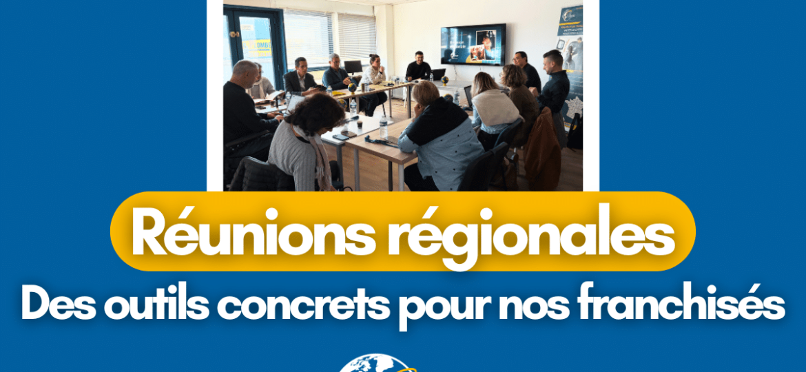 Réunion régionale Ulysse avec des franchisés autour d’une table de travail présentation des outils métier et services de prospection